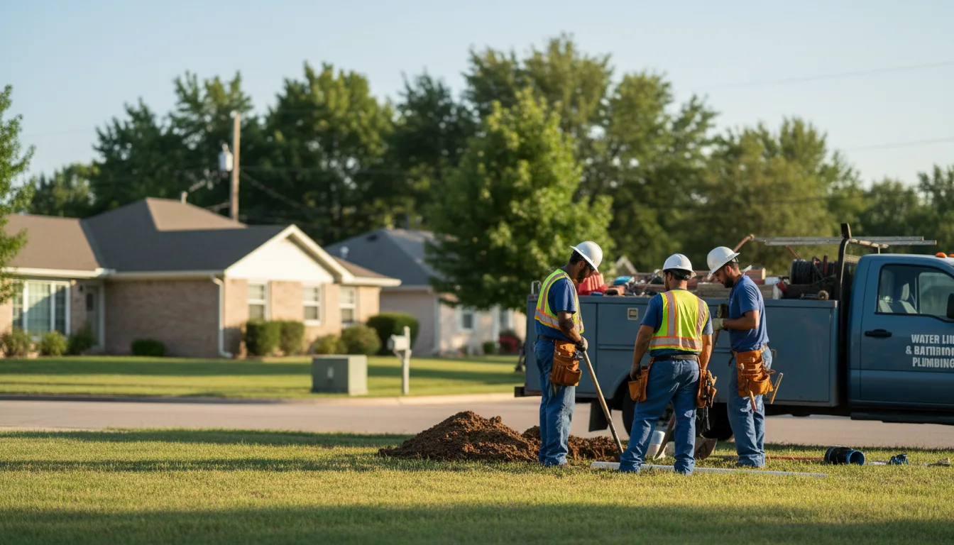 Residential water line and bathroom plumbing service in Monroe, AR